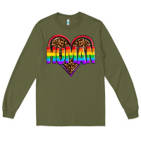 Army Green lgbt pride human Long Sleeve Tee - OliviaCreatesArt