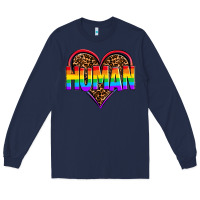 Navy lgbt pride human Long Sleeve Tee - OliviaCreatesArt