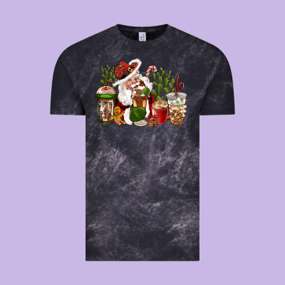 Western Santa Cowboy Coffe Cups Christmas Vintage Tee Designed By Cowgirlartshop