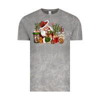 Cloud Rock western santa cowboy coffe cups christmas Vintage Tee - CowGirlArtShop