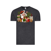 Vintage Black western santa cowboy coffe cups christmas Vintage Tee - CowGirlArtShop