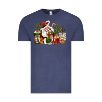 Vintage Denim western santa cowboy coffe cups christmas Vintage Tee - CowGirlArtShop