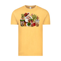 Vintage Mustard western santa cowboy coffe cups christmas Vintage Tee - CowGirlArtShop