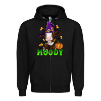 Black moody cow Zipper Hoodie - Artiststas