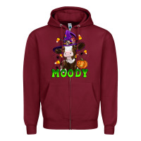 Burgundy moody cow Zipper Hoodie - Artiststas