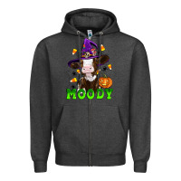 Charcoal Heather moody cow Zipper Hoodie - Artiststas