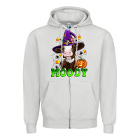 Dove Grey moody cow Zipper Hoodie - Artiststas