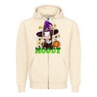 Sandshell moody cow Zipper Hoodie - Artiststas