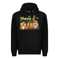 Black Happy Easter Premium Hoodie - LillyAllenDesigns