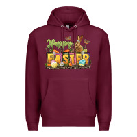 Burgundy Happy Easter Premium Hoodie - LillyAllenDesigns