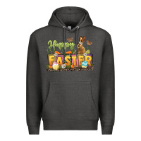 Charcoal Heather Happy Easter Premium Hoodie - LillyAllenDesigns