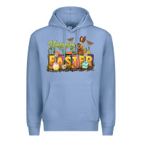 Colony Blue Happy Easter Premium Hoodie - LillyAllenDesigns
