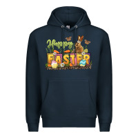 Navy Happy Easter Premium Hoodie - LillyAllenDesigns