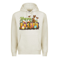 Oatmeal Heather Happy Easter Premium Hoodie - LillyAllenDesigns