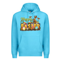 Ocean Blue Happy Easter Premium Hoodie - LillyAllenDesigns
