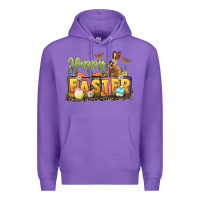 Purple Happy Easter Premium Hoodie - LillyAllenDesigns