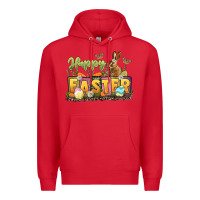 Red Happy Easter Premium Hoodie - LillyAllenDesigns