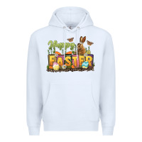 White Happy Easter Premium Hoodie - LillyAllenDesigns