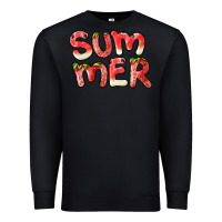 Black summer watermelon and strawberry Premium Sweatshirt - BarkalooDesign
