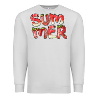 Dove Grey summer watermelon and strawberry Premium Sweatshirt - BarkalooDesign
