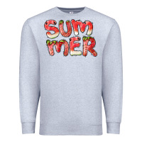 Heather Grey summer watermelon and strawberry Premium Sweatshirt - BarkalooDesign