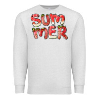 Oatmeal Heather summer watermelon and strawberry Premium Sweatshirt - BarkalooDesign