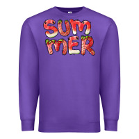 Purple summer watermelon and strawberry Premium Sweatshirt - BarkalooDesign