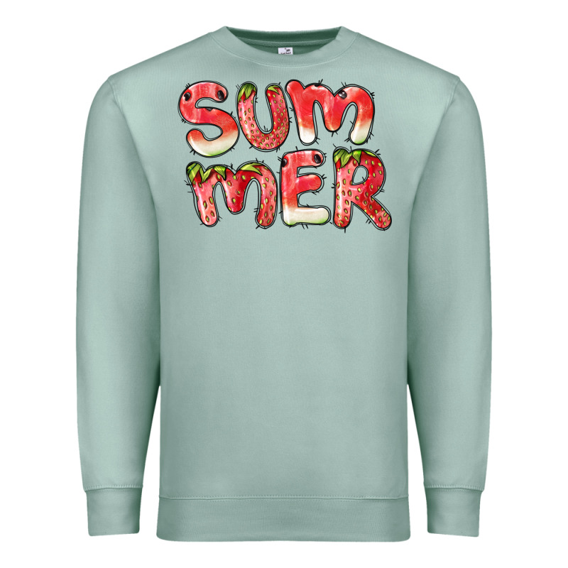 Summer Watermelon And Strawberry Premium Sweatshirt by BarkalooDesign | Teevron