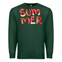 Sports Green summer watermelon and strawberry Premium Sweatshirt - BarkalooDesign