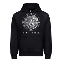 Black Time Travel Traveler Watch Vintage Clock Steampunk Gift Urban Hoodie - longCreatives