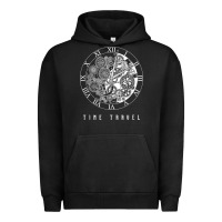 Pigment Black Time Travel Traveler Watch Vintage Clock Steampunk Gift Urban Hoodie - longCreatives