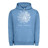 Pigment Pebble Blue Time Travel Traveler Watch Vintage Clock Steampunk Gift Urban Hoodie - longCreatives