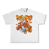 Lunar Rock orange galaxy sneaker girl afro woman Urban Heavy Tee - RanaPortraitStore