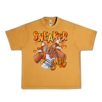 Peanut Butter orange galaxy sneaker girl afro woman Urban Heavy Tee - RanaPortraitStore