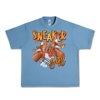 Pebble Blue orange galaxy sneaker girl afro woman Urban Heavy Tee - RanaPortraitStore