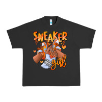 Pigment Black orange galaxy sneaker girl afro woman Urban Heavy Tee - RanaPortraitStore