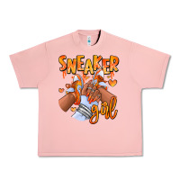 Salmon orange galaxy sneaker girl afro woman Urban Heavy Tee - RanaPortraitStore