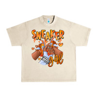 Sandshell orange galaxy sneaker girl afro woman Urban Heavy Tee - RanaPortraitStore