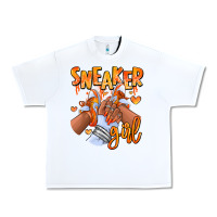 White orange galaxy sneaker girl afro woman Urban Heavy Tee - RanaPortraitStore