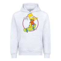 White The Simpsons Bart Simpson Eat My Shorts Urban Hoodie - longCreatives