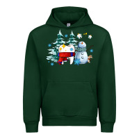 Forest Green dental christmas teeth and winter with snowman Urban Hoodie - AdoDesignShop