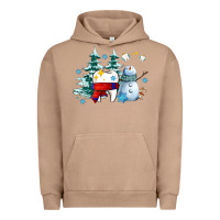 Pigment Burro dental christmas teeth and winter with snowman Urban Hoodie - AdoDesignShop