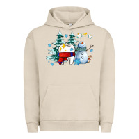 Pigment French Oak dental christmas teeth and winter with snowman Urban Hoodie - AdoDesignShop