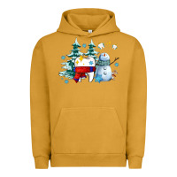 Pigment Peanut Butter dental christmas teeth and winter with snowman Urban Hoodie - AdoDesignShop