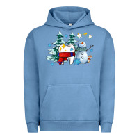 Pigment Pebble Blue dental christmas teeth and winter with snowman Urban Hoodie - AdoDesignShop
