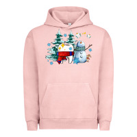 Pigment Salmon dental christmas teeth and winter with snowman Urban Hoodie - AdoDesignShop