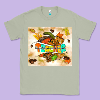 Fall Teacher Pumpkin Classic Tee Designed By Tumblerdesignbyshophia