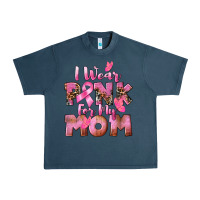 Midnight Navy i wear pink for my mom Urban Heavy Tee - CowGirlArtShop
