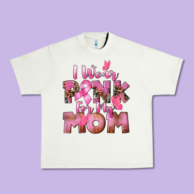 I Wear Pink For My Mom Urban Heavy Tee Designed By Cowgirlartshop