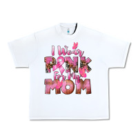 White i wear pink for my mom Urban Heavy Tee - CowGirlArtShop